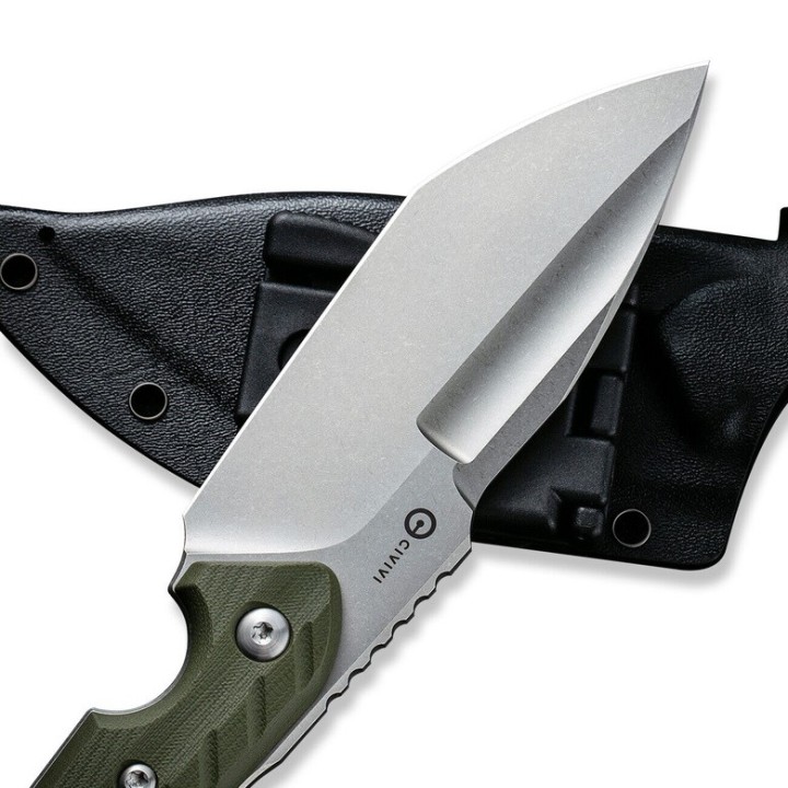 Couteau CIVIVI Maxwell Green Lame Acier D2 Green Tanto Manche G10 Etui Kydex CIVC210402 - Livraison Gratuite