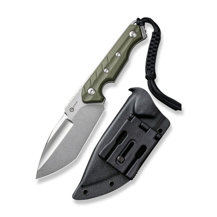 Couteau CIVIVI Maxwell Green Lame Acier D2 Green Tanto Manche G10 Etui Kydex CIVC210402 - Livraison Gratuite
