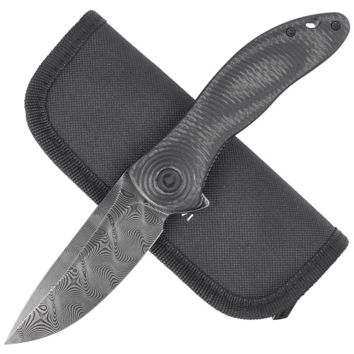 Couteau CIVIVI Synergy 3 Damas Manche G10/FCarbone IKBS Linerlock Clip C20075DDS1 - Livraison Gratuite