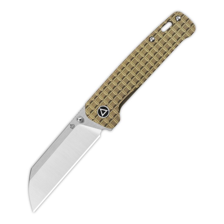 Couteau QSP Penguin Frag Bronze Titanium Lame Acier 154CM Manche Titane IKBS Clip QS130AFRG - Livraison Gratuite