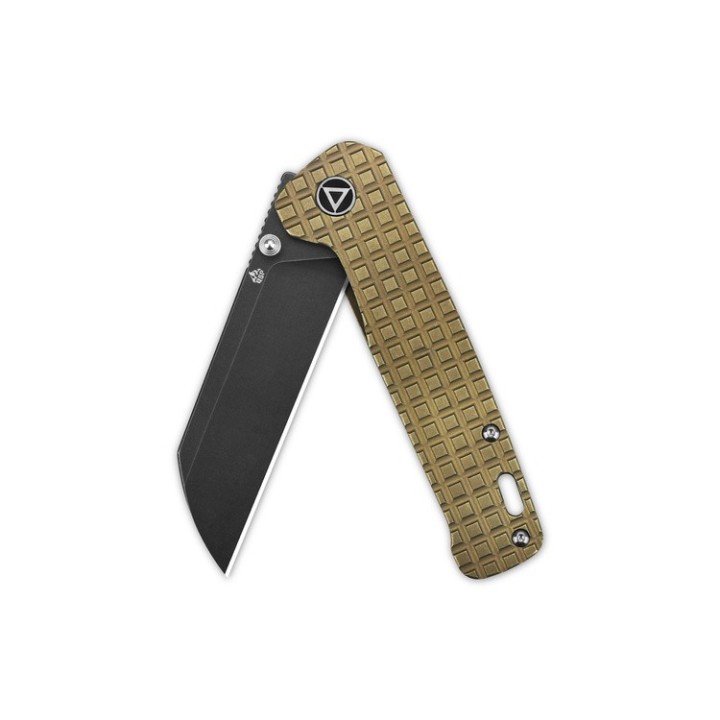 Couteau QSP Penguin Frag Bronze Titanium Lame Acier 154CM Manche Titane IKBS Clip QS130BFRG - Livraison Gratuite