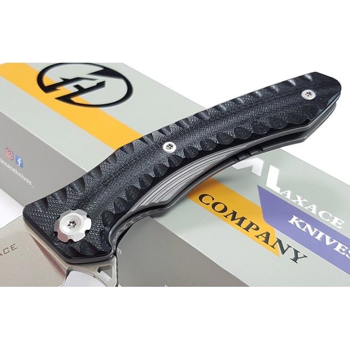 Couteau Maxace Zealot Black Lame Acier Bohler K110 IKBS G10 Handle Linerlock Clip MAXMCZ201 - Livraison Gratuite