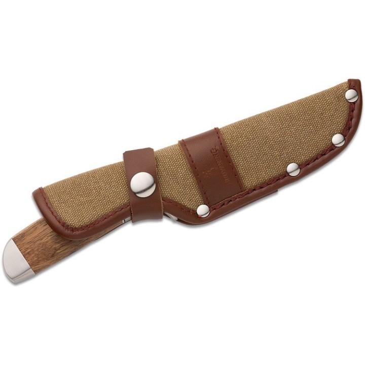 Couteau Browning Sage Creek Large Lame Acier 9Cr14MoV Manche Bois Etui Canvas BR0537B - Livraison Gratuite