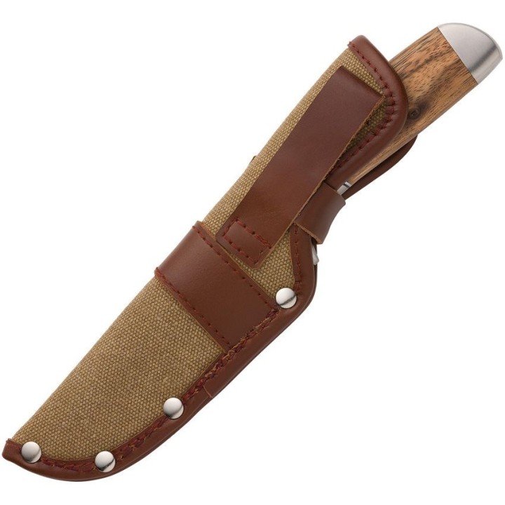 Couteau Browning Sage Creek Large Lame Acier 9Cr14MoV Manche Bois Etui Canvas BR0537B - Livraison Gratuite