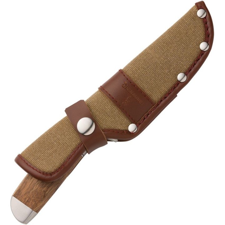 Couteau Browning Sage Creek Large Lame Acier 9Cr14MoV Manche Bois Etui Canvas BR0537B - Livraison Gratuite
