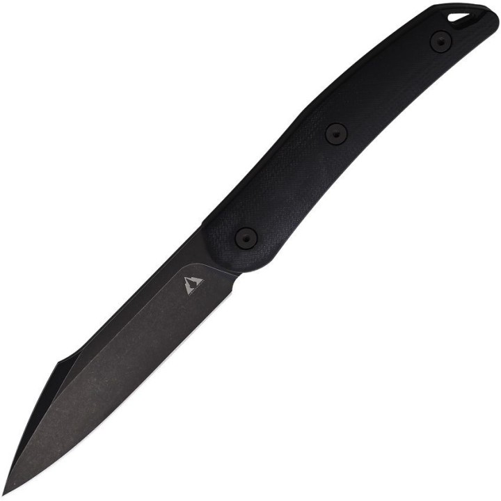 Couteau CMB Kisame Black Lame Acier 14C28N Blackwash Manche G10 Etui Cuir CMBFB01D - Livraison Gratuite