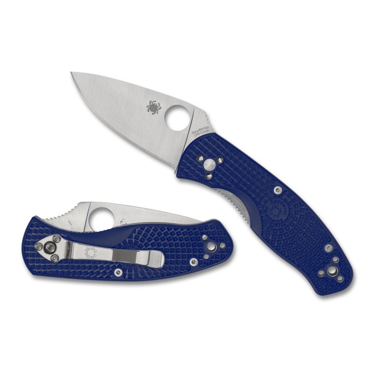 Couteau Spyderco Persistence Lightweight Lame Acier S35VN Plain Manche FRN Blue Linerlock Clip SC136PBL - Livraison Gratuite
