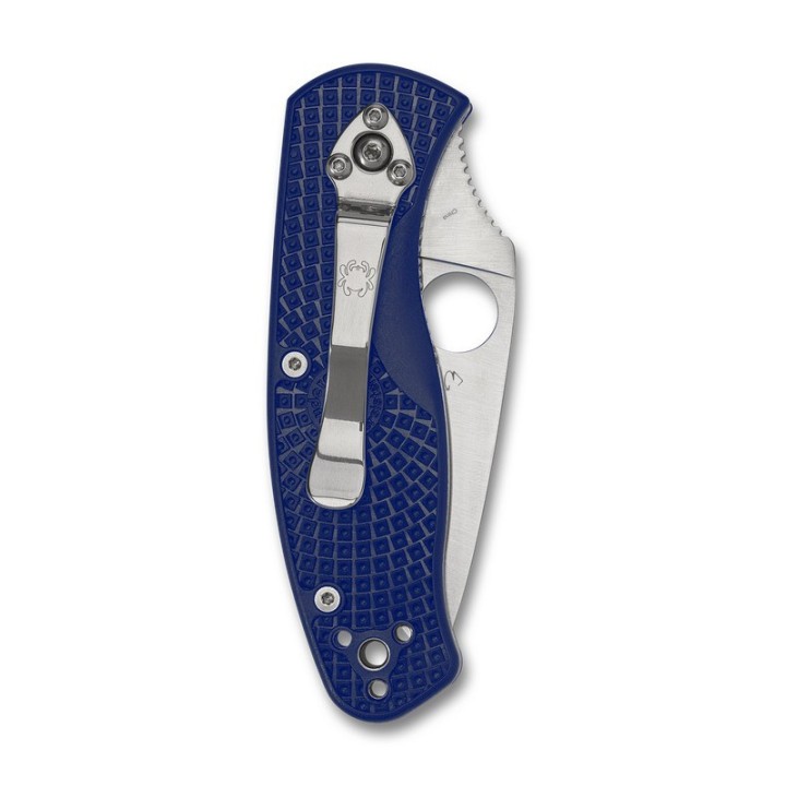 Couteau Spyderco Persistence Lightweight Lame Acier S35VN Plain Manche FRN Blue Linerlock Clip SC136PBL - Livraison Gratuite