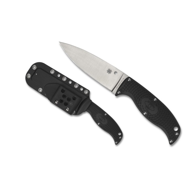 Couteau Spyderco Enuff 2 Lame Acier VG-10 Plain Manche FRN Etui Polymer Made In Japan SCFB31PBK2 - Livraison Gratuite