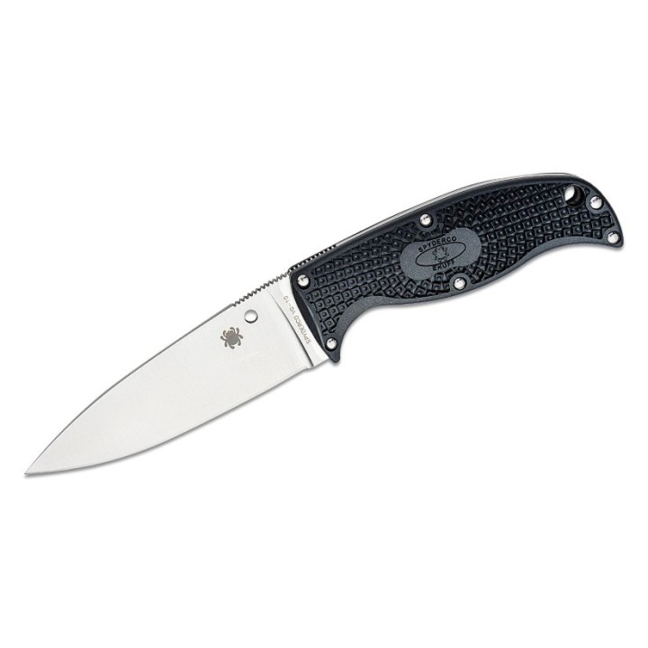 Couteau Spyderco Enuff 2 Lame Acier VG-10 Plain Manche FRN Etui Polymer Made In Japan SCFB31PBK2 - Livraison Gratuite