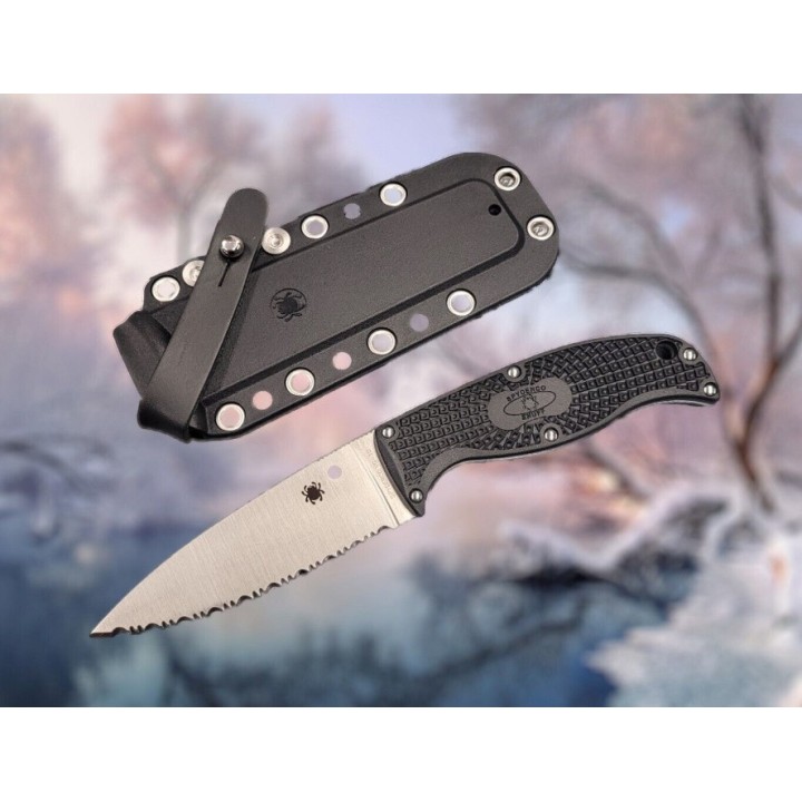 Couteau Spyderco Enuff 2 Lame Acier VG-10 Serr Manche FRN Etui Polymer Made In Japan SCFB31SBK2 - Livraison Gratuite