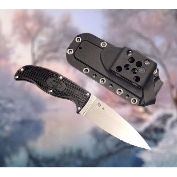 Couteau Spyderco Enuff 2 Lame Acier VG-10 Serr Manche FRN Etui Polymer Made In Japan SCFB31SBK2 - Livraison Gratuite