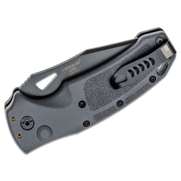 Couteau Automatique SIG Sauer K320A Black Drop Point Acier S30V Manche Gray Polymère Clip USA SIG36322 - Livraison Gratuite