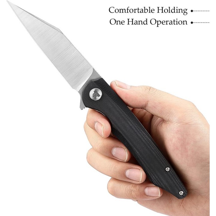 Couteau Trivisa Lynx Satin Lame Acier 14C28N Manche G10 IKBS Linerlock Clip TVTY02G14 - Livraison Gratuite