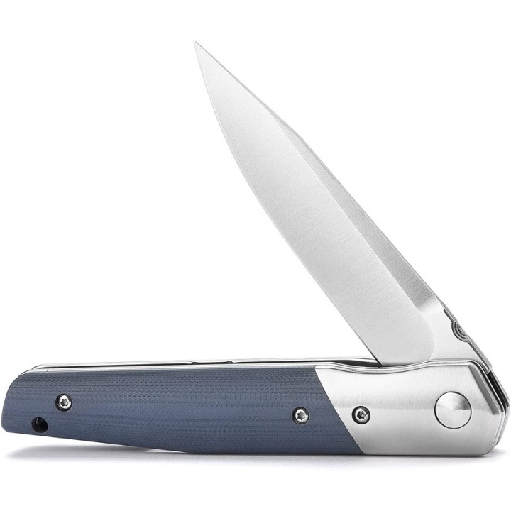 Couteau Trivisa Leominor Blue Lame Acier Bohler K110 Black Manche G10 IKBS Linerlock Clip TVXW01GKG - Livraison Gratuite