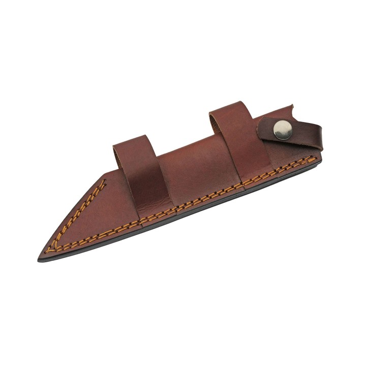 Couteau Celtic Sailor’s Seax Damas Lame 256 Couches Manche Bois Etui Cuir DM1300 - Livraison Gratuite