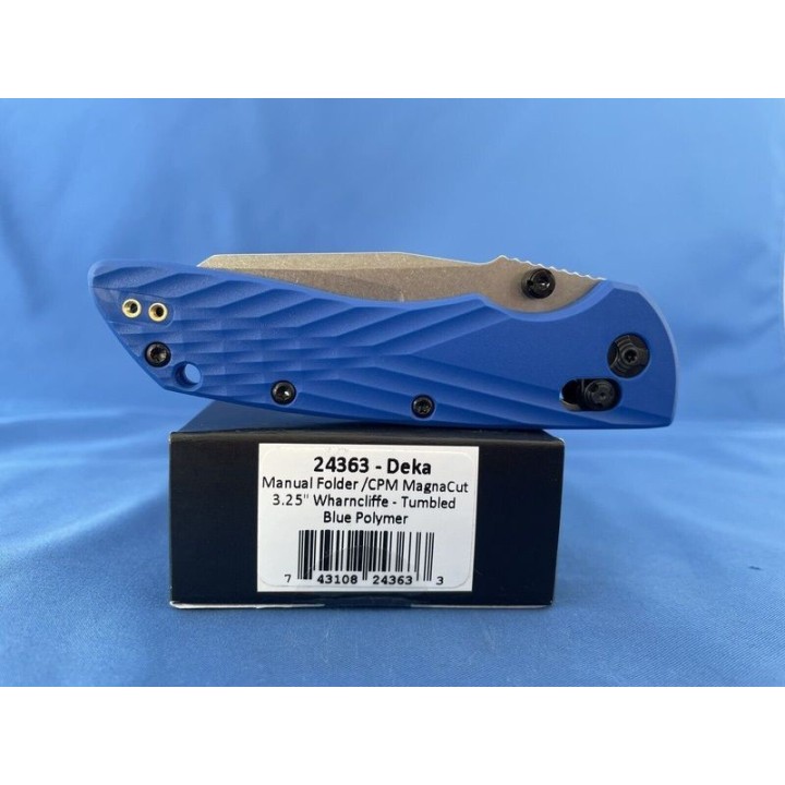 Couteau Hogue Deka ABLE Lock Blue Lame Acier CPM-MagnaCut Manche Polymère Clip Made USA HO24363 - Livraison Gratuite