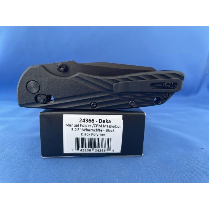 Couteau Hogue Deka ABLE Lock Black Lame Acier CPM-MagnaCut Manche Polymère Clip Made USA HO24366 - Livraison Gratuite