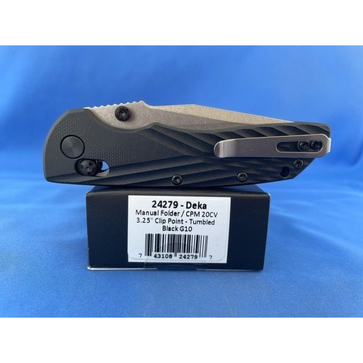 Couteau Hogue Deka ABLE Lock CPM-20CV SW Clip Point Blade Black G10 Handles Clip USA HO24279 - Livraison Gratuite