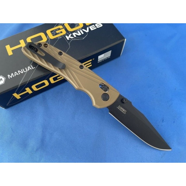 Couteau Hogue Deka ABLE Lock FDE Lame Acier CPM-MagnaCut Manche Polymère Clip USA HO24377 - Livraison Gratuite