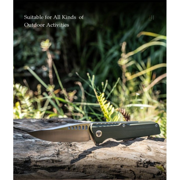 Couteau Trivisa Orion Green Lame Acier D2 Manche G10 IKBS Linerlock Clip TVTY01GDG - Livraison Gratuite