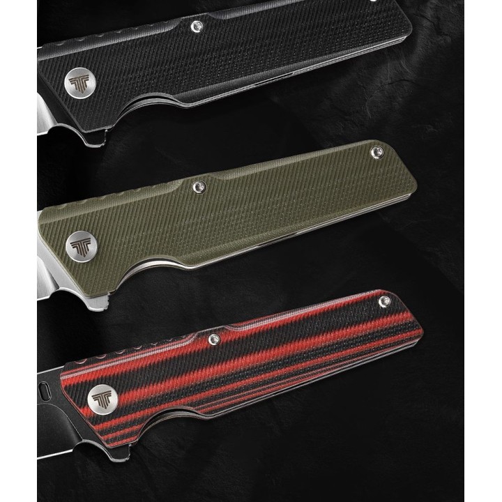 Couteau Trivisa Orion Green Lame Acier D2 Manche G10 IKBS Linerlock Clip TVTY01GDG - Livraison Gratuite