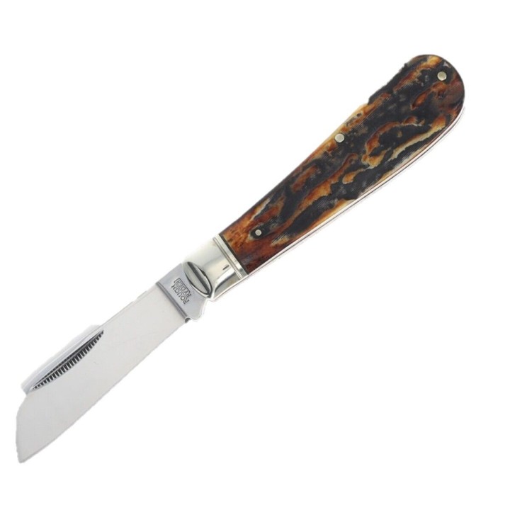 Couteau Rough Ryder Cinnamon Bone Lame Hawk Acier Carbone RR2427 - Livraison Gratuite