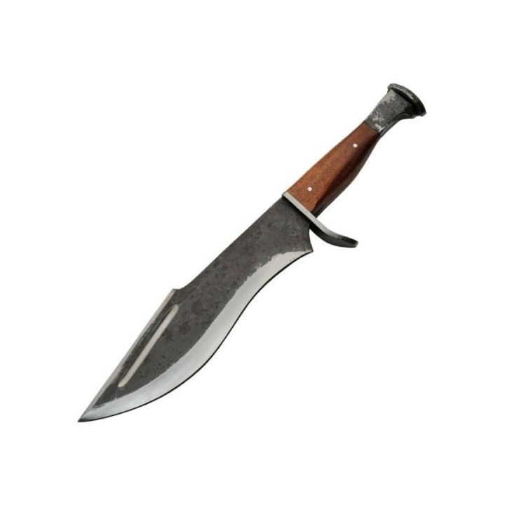 Bowie Forgé Dans un Clou de Rail Lame Acier Carbone Etui Cuir Fab Artisanat PA7901 - Livraison Gratuite