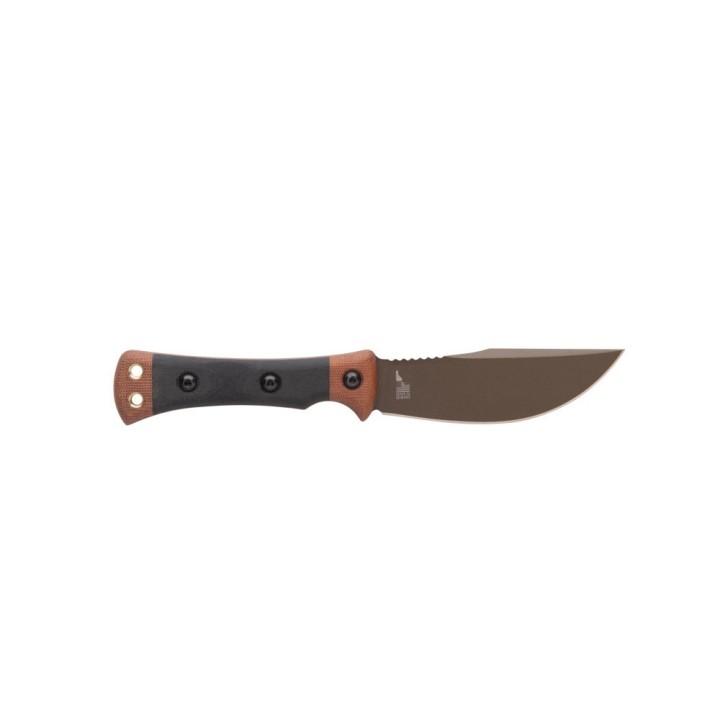 Couteau TOPS Woodcraft Manche Micarta Lame Acier Carbone 1095 Etui Cuir Made USA TPWC01 - Livraison Gratuite