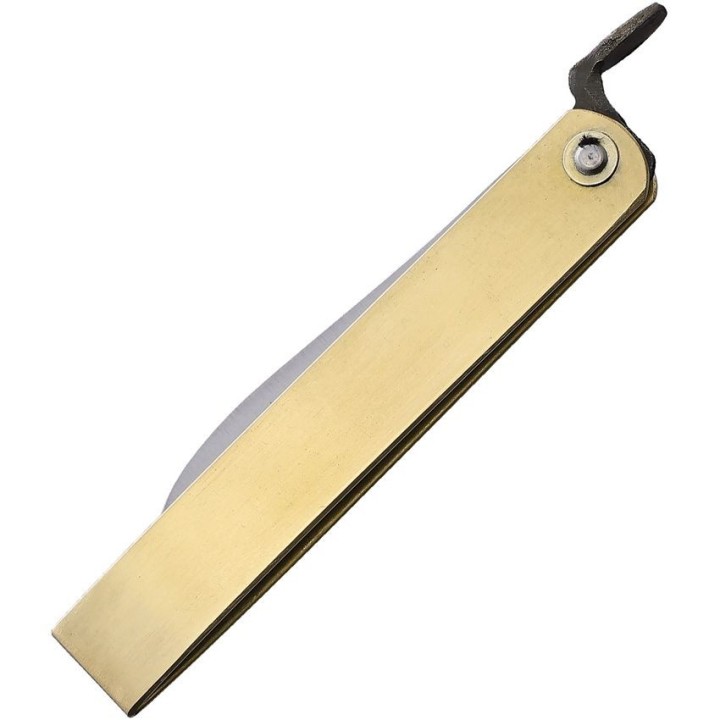 Couteau Higonokami Tateori Style Folder Lame Acier Blue Paper Manche Laiton Made In USA HIGO10TATEA - Livraison Gratuite