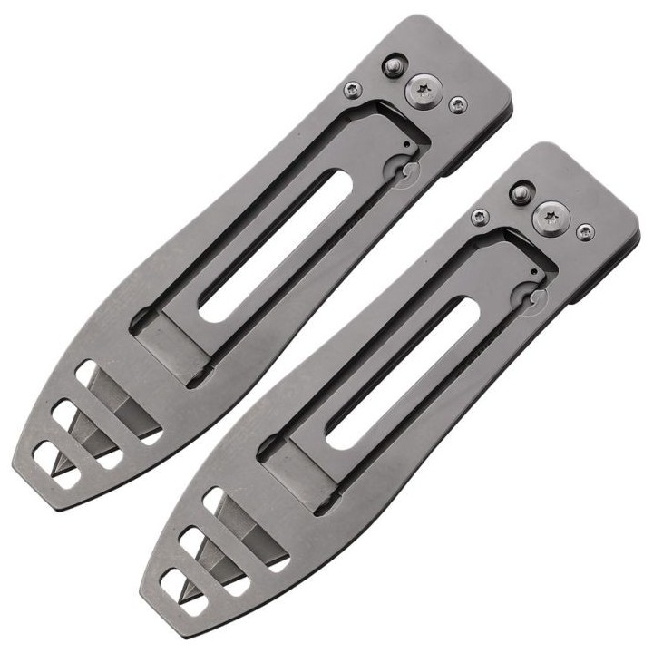 Lot de 2 Couteaux De Lancer Pliant Manche Acier Lame Acier 3Cr13 Etui Nylon PP1292 - Livraison Gratuite