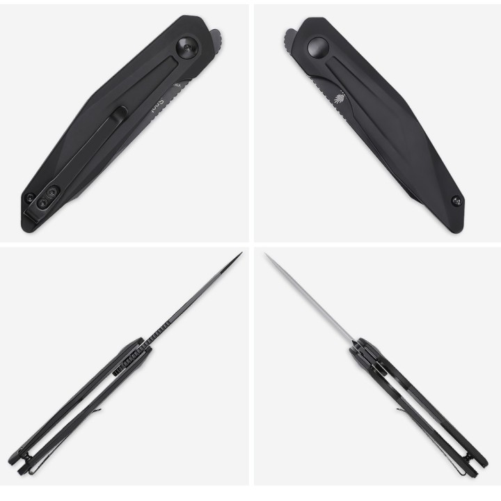 Couteau Kizer Cutlery Spot Black Manche G10 Lame Acier 154CM Linerlock Clip KIV3620C2 - Livraison Gratuite