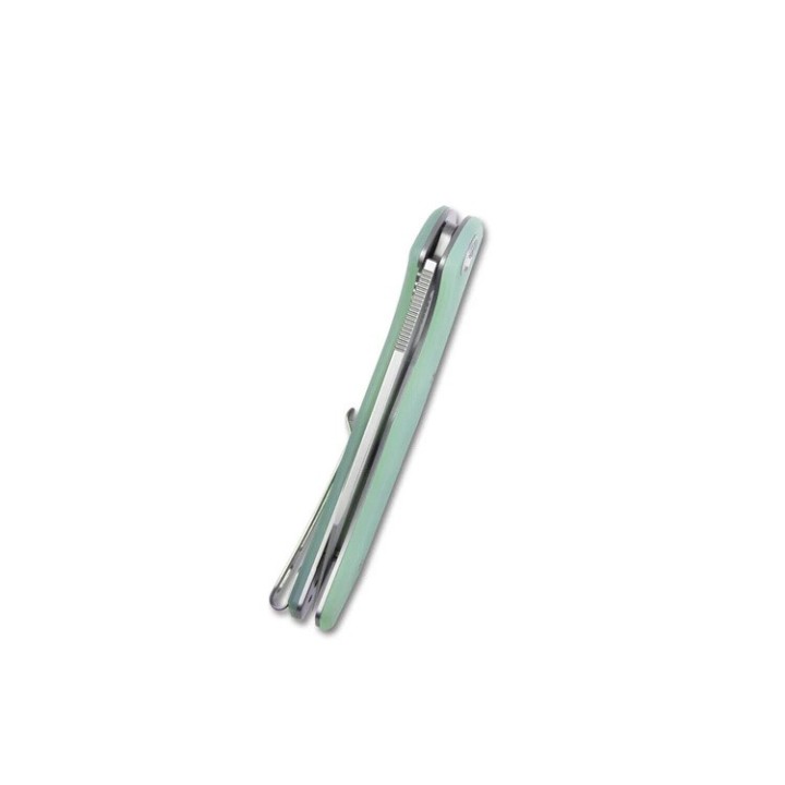 Couteau Kubey Flash Jade Manche G10 Lame Beadblasted AUS-10 IKBS Linerlock Clip KUB158I - Livraison Gratuite