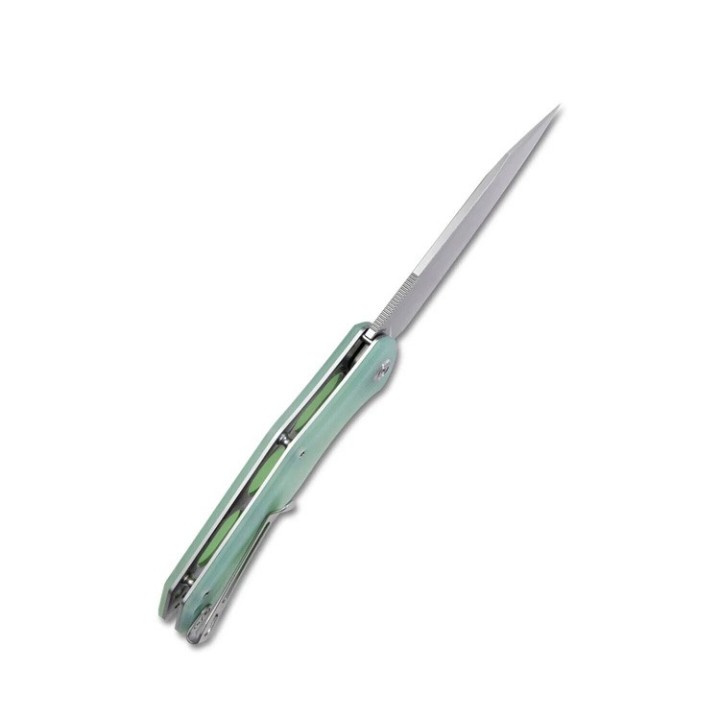 Couteau Kubey Flash Jade Manche G10 Lame Beadblasted AUS-10 IKBS Linerlock Clip KUB158I - Livraison Gratuite