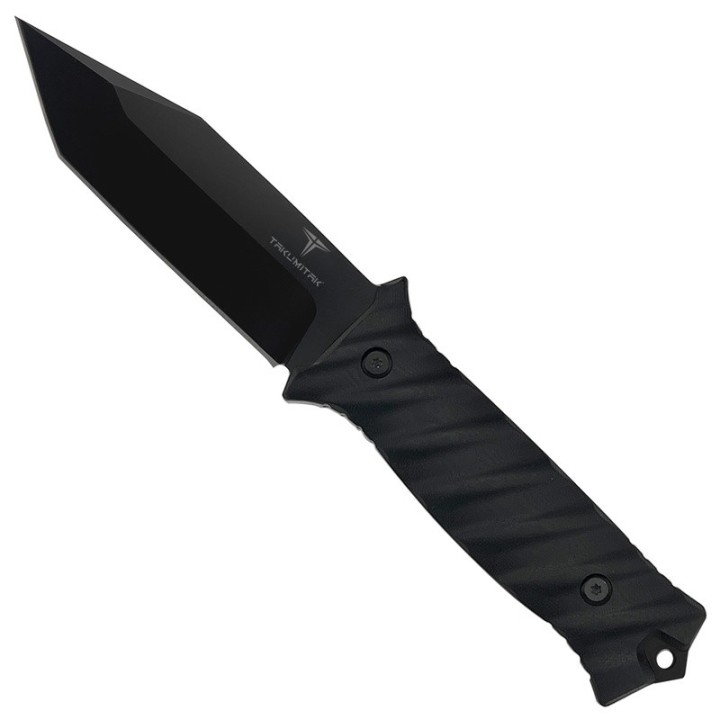 Couteau Tactical Takumitak Fulcrum Military Black Tanto Lame Acier D2 Manche G10 Etui Kydex TKF201BK - Livraison Gratuite
