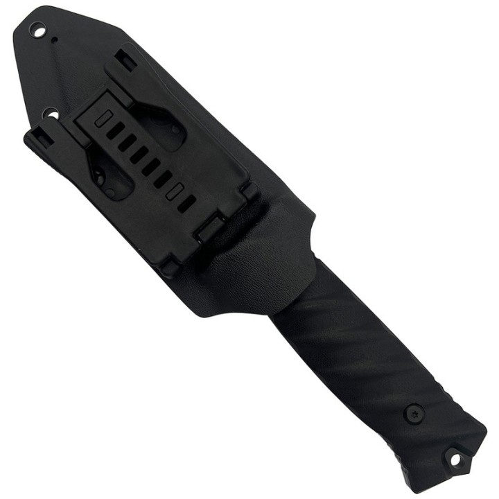 Couteau Tactical Takumitak Fulcrum Military Black Tanto Lame Acier D2 Manche G10 Etui Kydex TKF201BK - Livraison Gratuite