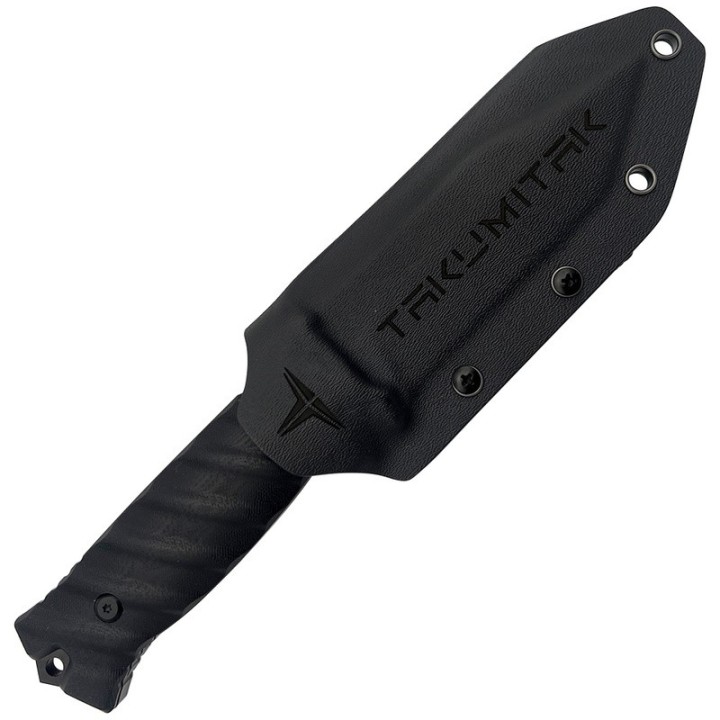 Couteau Tactical Takumitak Fulcrum Military Black Tanto Lame Acier D2 Manche G10 Etui Kydex TKF201BK - Livraison Gratuite