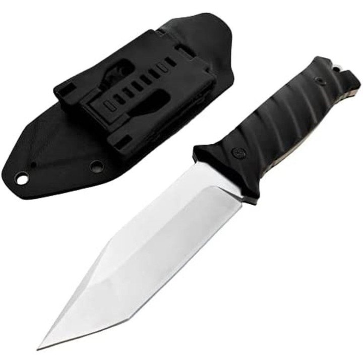 Couteau Tactical Takumitak Fulcrum Military Satin Tanto Lame Acier D2 Manche G10 Etui Kydex TKF201SL - Livraison Gratuite