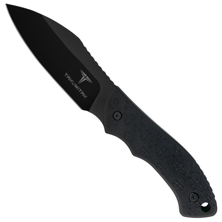 Couteau Takumitak DAY 500 Neckmuk Black Lame Acier D2 Manche G10 Etui Kydex TKF206BK - Livraison Gratuite