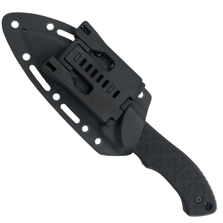 Couteau Takumitak DAY 500 Neckmuk Black Lame Acier D2 Manche G10 Etui Kydex TKF206BK - Livraison Gratuite