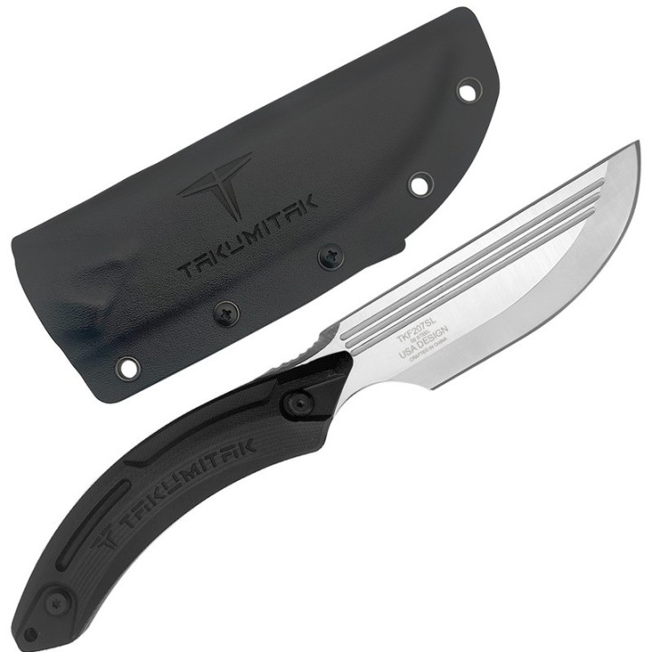 Couteau Takumitak HUNTER Straight Back Lame Acier D2 Manche G10 Etui Kydex TKF207SL - Livraison Gratuite