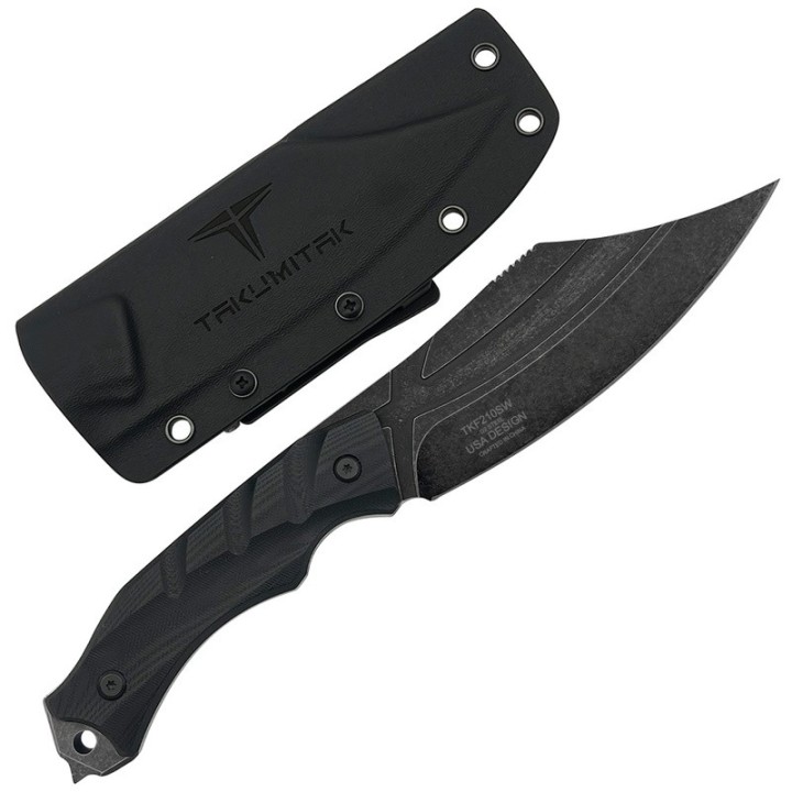 Couteau Takumitak Alert Lame Acier D2 Stonewash Manche G10 Etui Kydex TKF210SW - Livraison Gratuite