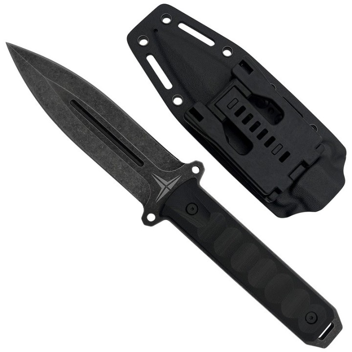 Couteau Takumitak HITTER Lame Dague Acier D2 Stonewash Manche G10 Etui Kydex TKF214SW - Livraison Gratuite