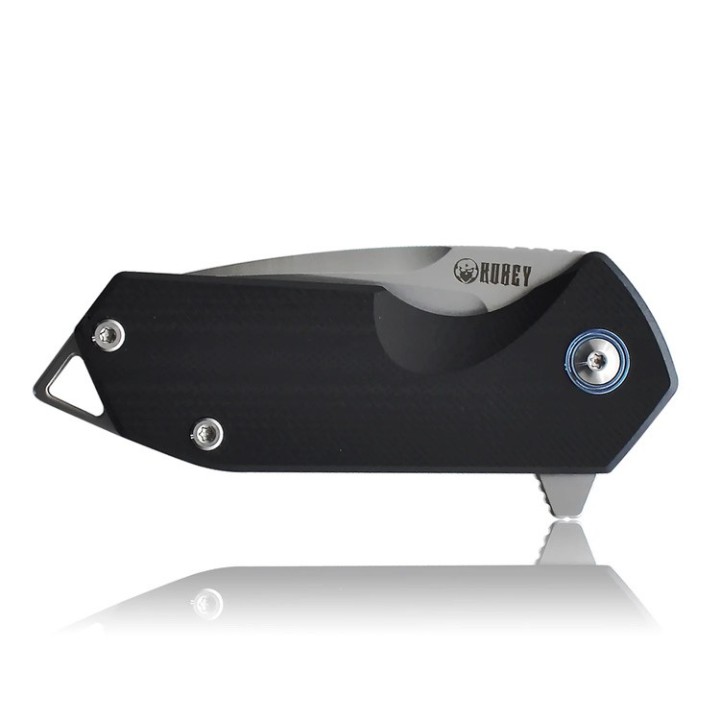 Couteau Kubey Campe Nest Black Manche G10 Lame Acier D2 IKBS Linerlock Clip KUB203A - Livraison Gratuite