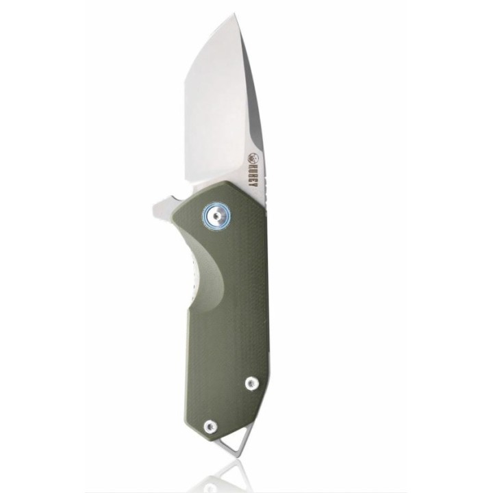 Couteau Kubey Campe Nest Green Manche G10 Lame Acier D2 IKBS Linerlock Clip KUB203B - Livraison Gratuite