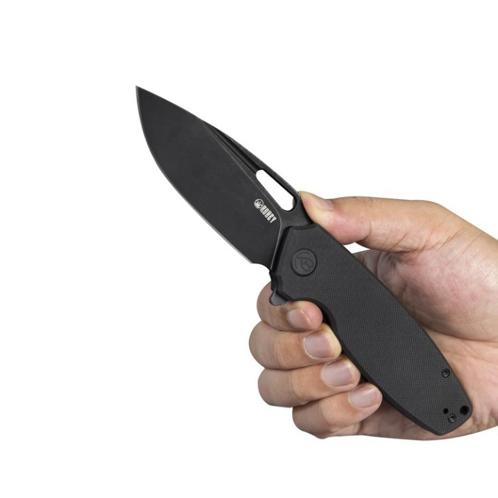 Couteau Kubey Tityus Black Lame Acier D2 Darkwash Manche G10 IKBS Linerlock Clip KUB322C - Livraison Gratuite
