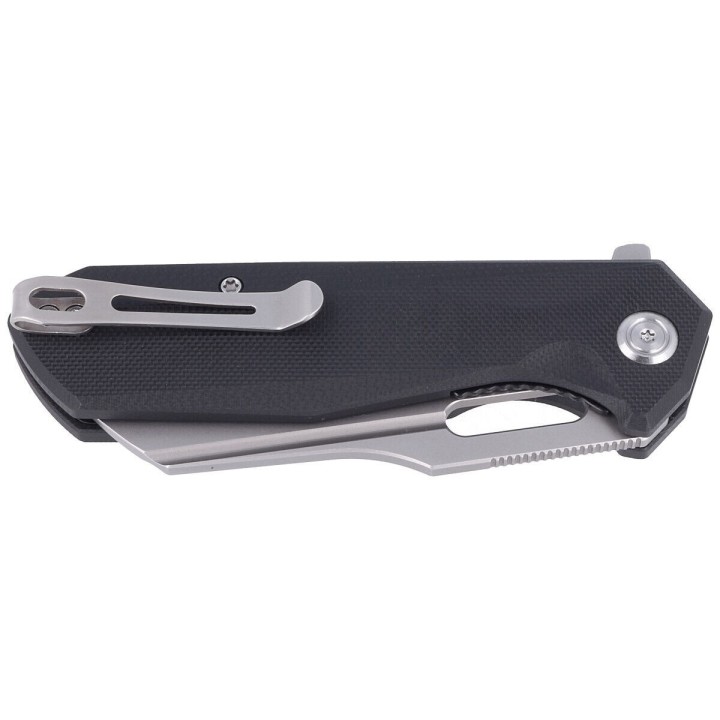 Couteau Kubey Atlas Black Manche G10 Lame Tanto Reverse BB Acier 14C28N IKBS Linerlock Clip KUB328A - Livraison Gratuite