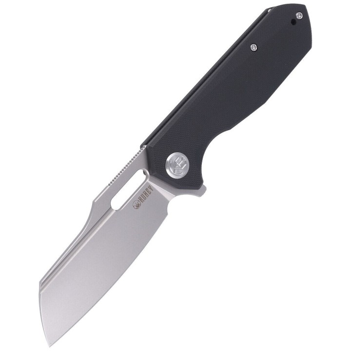 Couteau Kubey Atlas Black Manche G10 Lame Tanto Reverse BB Acier 14C28N IKBS Linerlock Clip KUB328A - Livraison Gratuite