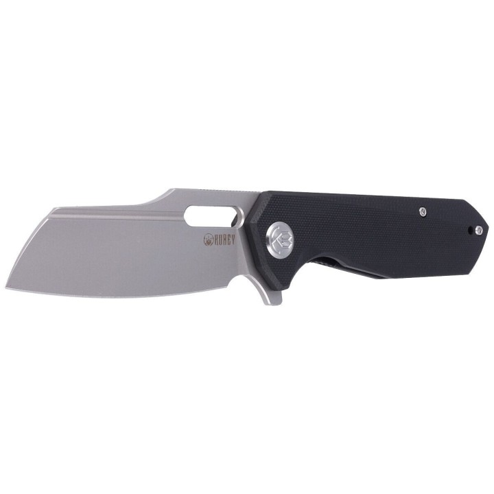Couteau Kubey Atlas Black Manche G10 Lame Tanto Reverse BB Acier 14C28N IKBS Linerlock Clip KUB328A - Livraison Gratuite