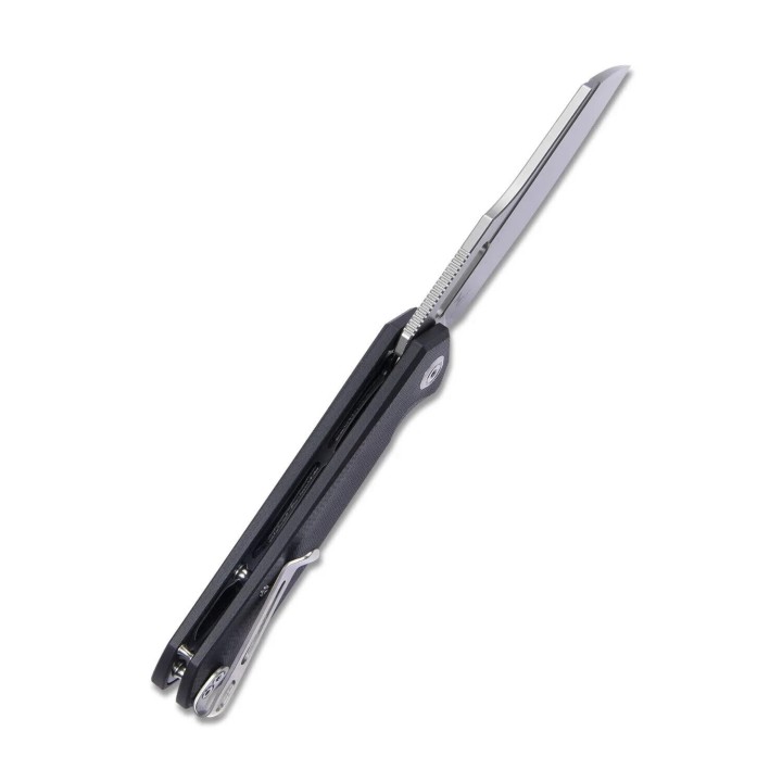 Couteau Kubey Atlas Black Manche G10 Lame Tanto Reverse BB Acier 14C28N IKBS Linerlock Clip KUB328A - Livraison Gratuite